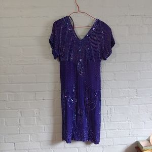 Sequin beaded semi formal